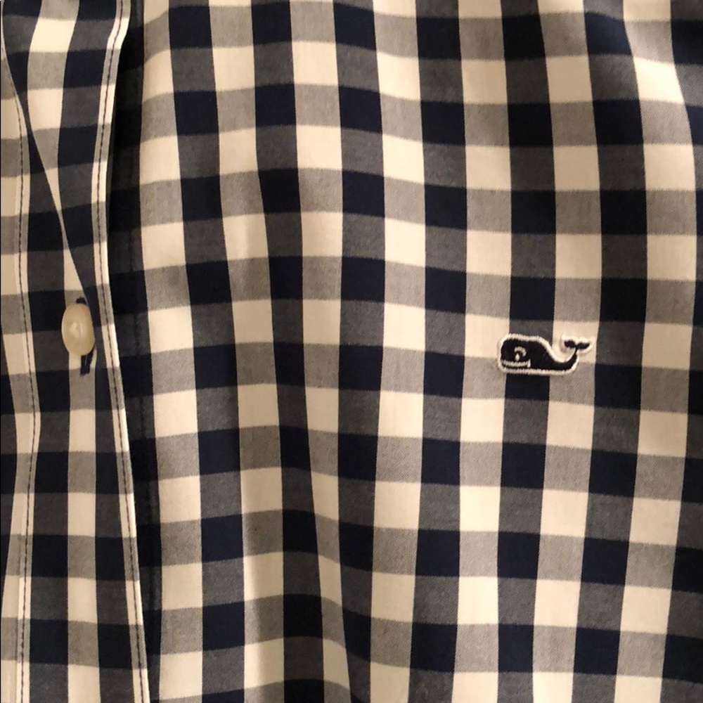 Checkered Vineyard Vines Button Down Blouse - image 2